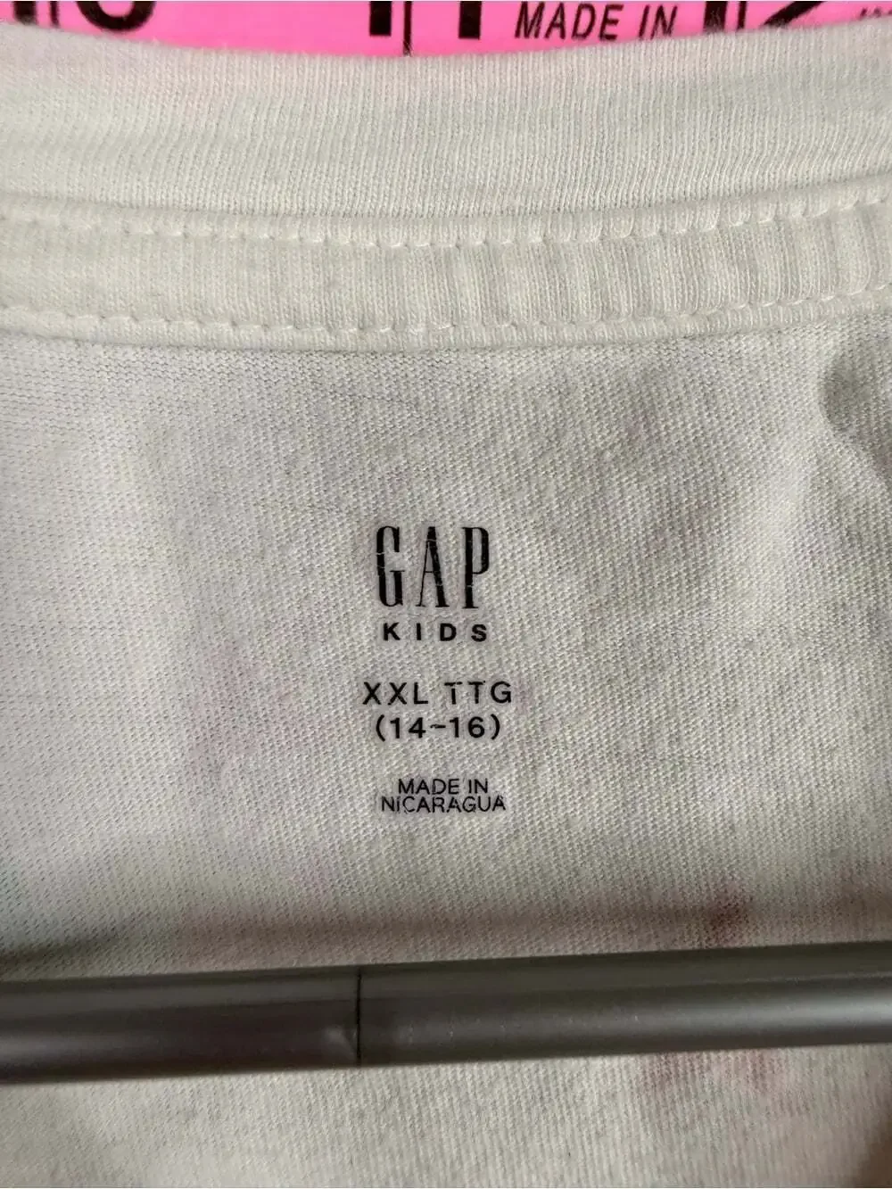 GAP tshirt cheerleading White Tee Red & Blue 'Team Spirit' Megaphone Graphic